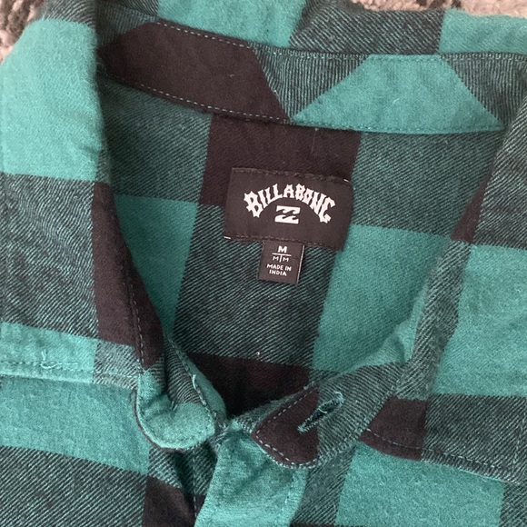 New’s Billabong Button Up Buffalo Plaid Flannel Shirt Medium - Picture 3 of 6